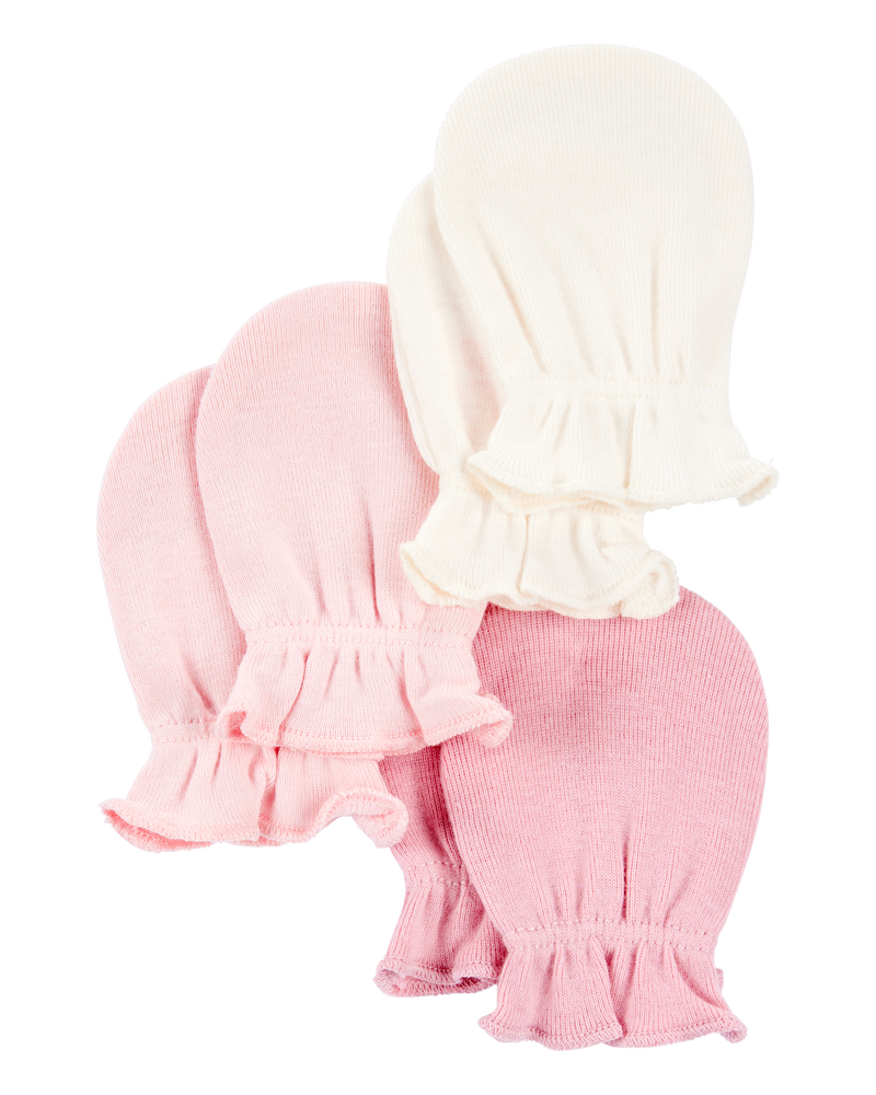 Baby 3-Pack Mitts - Pink, image 1 of 2 slides