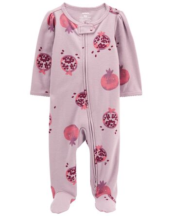 Baby Pomegranate 2-Way Zip Cotton Sleep & Play Pajamas, 