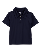 Toddler Active Uniform Polo Shirt in Moisture Wicking BeCool™ Fabric - Navy, image 1 of 3 slides