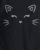 Toddler 2-Piece Halloween Cat Tee & Tulle Skirt Set - Black, image 4 of 6 slides