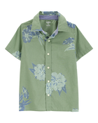 Kid Short-Sleeve Floral Button-Front Shirt, image 1 of 3 slides