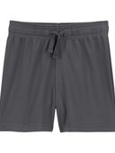 Grey - Toddler Athletic Mesh Shorts