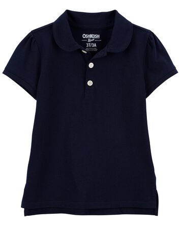 Toddler Navy Piqué Polo Shirt, 