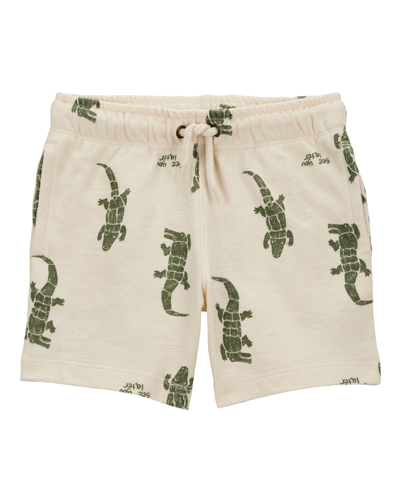Toddler 2-Piece Alligator Button-Down Shirt & Pull-On Shorts Set, image 4 of 8 slides