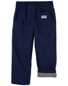 Toddler Jersey Lined Tapered Canvas Pants, image 2 of 3 slides