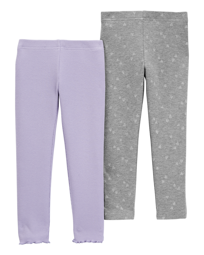 Toddler 2-Pack Glitter Leggings, image 2 of 3 slides