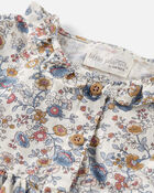 Baby Organic Cotton Floral Print Woven Top, image 2 of 4 slides