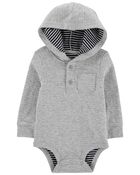 Baby 2-Piece Henley Bodysuit and Overalls Set, image 2 of 3 slides