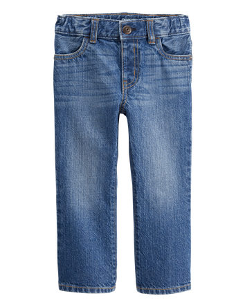 Baby Medium Blue Wash Boot-Cut Jeans, 
