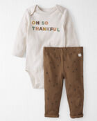 Baby 2-Piece Organic Cotton Oh So Thankful Set, image 1 of 5 slides