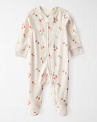 Baby Organic Cotton Fruit-Print Sleep & Play Pajamas, image 1 of 4 slides