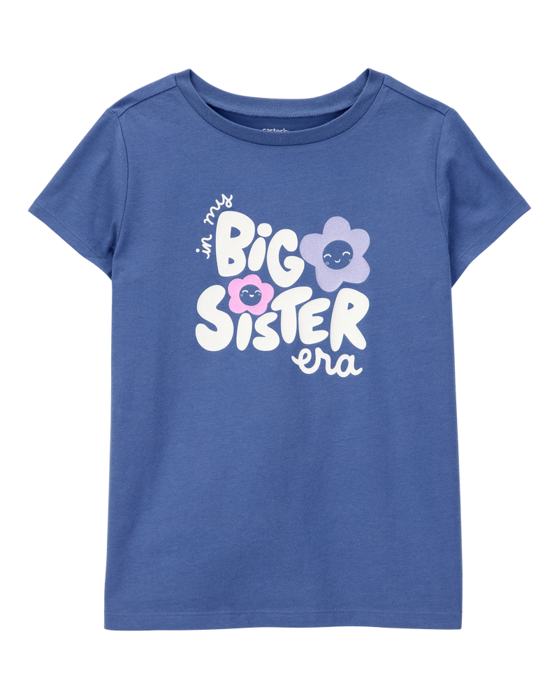 Kid Big Sister Short-Sleeve Graphic Tee - Blue, image 1 of 3 slides
