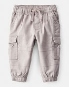 Baby Boy Cotton Fashion Cargo Pants - Grey, image 1 of 5 slides