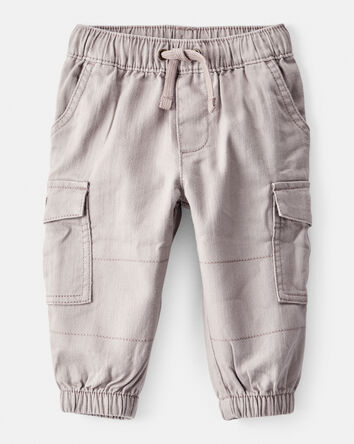 Baby Boy Cotton Fashion Cargo Pants - Grey, 