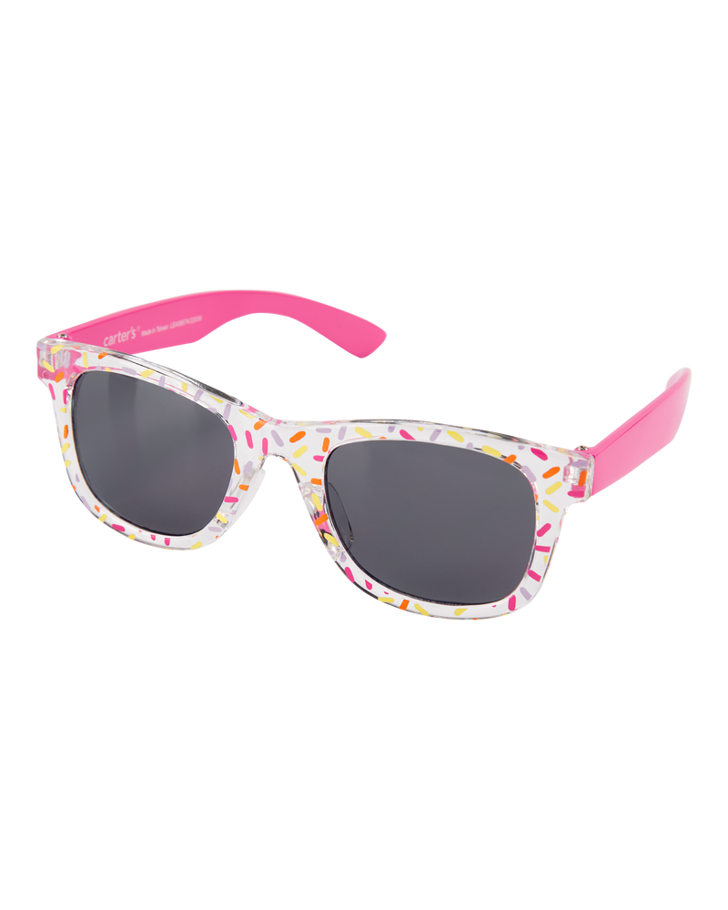 Kid Confetti Print Wayfarer Sunglasses - Pink, image 1 of 1 slides
