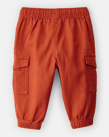 Baby Boy Cotton Fashion Cargo Pants - Red, 
