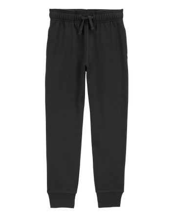 Kid Pull-On Drawstring Joggers - Black, 