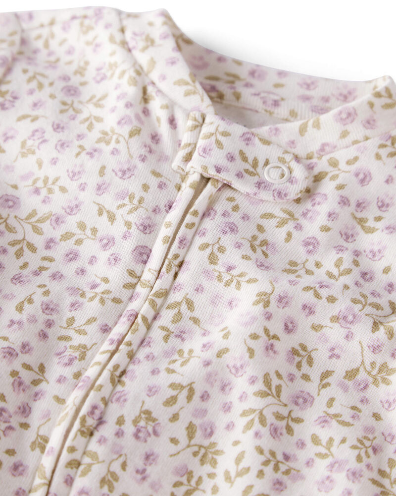 Baby Organic Cotton Sleep & Play Pajamas in Botanic Muse Print, image 2 of 5 slides