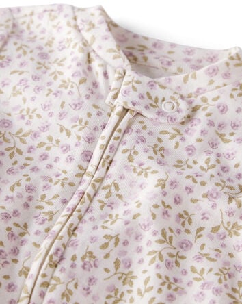 Baby Organic Cotton Sleep & Play Pajamas in Botanic Muse Print, 