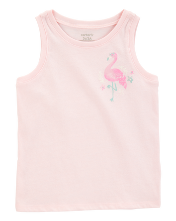 Toddler Flamingo Muscle Tank - Pink, 