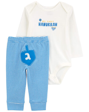 Baby 2-Piece My First Hanukkah Outfit Set, 