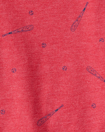 Baby Boy Baseball Print Short-Sleeve Tee - Red, 