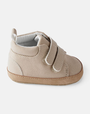 Baby Boy High-Top Casual Sneakers - Beige, 