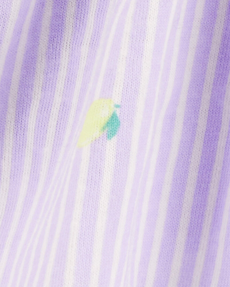 Baby Girl Striped Lemon Print Skort - Purple, image 3 of 4 slides