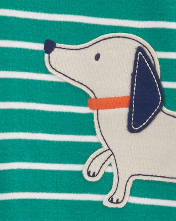 Toddler 1-Piece Dog 100% Snug Fit Cotton Footie Pajamas, 