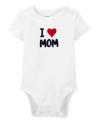 Baby 'I Love Mom' Bodysuit, image 1 of 2 slides