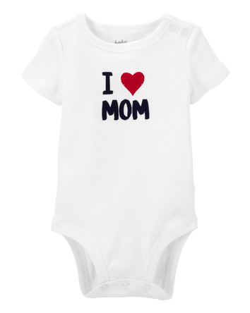 Baby 'I Love Mom' Bodysuit, , hi-res