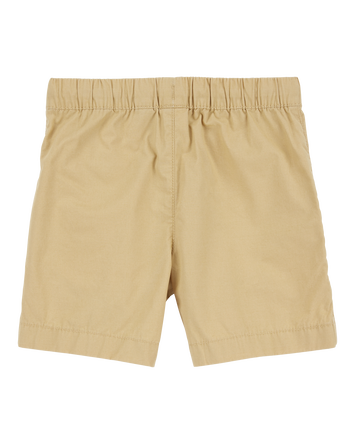 Boys Pull-On Poplin Shorts - Khaki, 