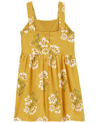 Toddler Floral Linen Dress, image 2 of 5 slides