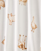 Baby Farm Animals Print PurelySoft Footie 1-Piece Pajamas - Ivory, image 2 of 5 slides