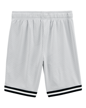 Boys Fan-Favorite Basketball Mesh Short - Grey, 