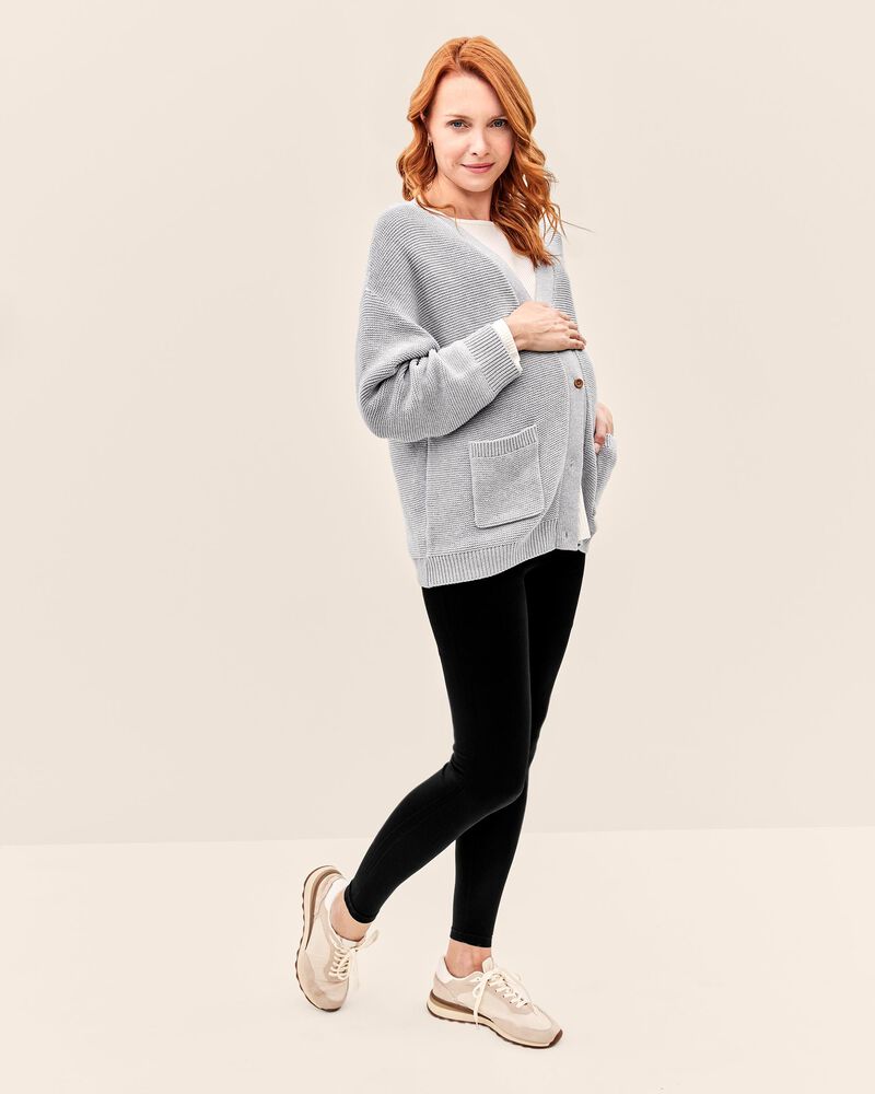 Adult Women's Maternity Oversized Essential Cardigan, image 1 of 5 slides