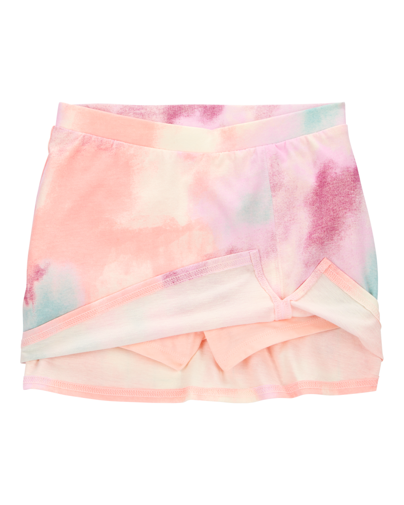 Girls Tie-Dye Pull-On Golf Skort - Pink/Blue, image 2 of 4 slides