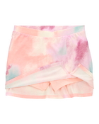 Girls Tie-Dye Pull-On Golf Skort - Pink/Blue, image 2 of 4 slides