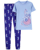 Kid 2-Piece Peacock 100% Snug Fit Cotton Pajamas, image 1 of 2 slides