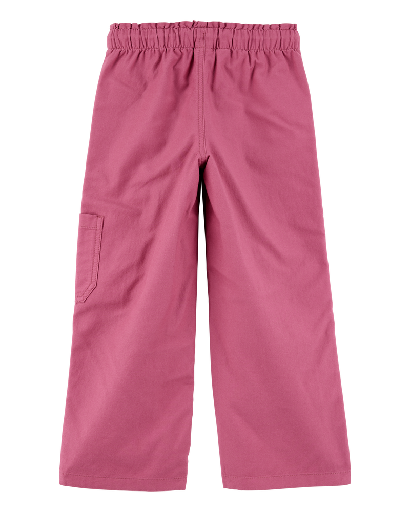 Kid 2-Piece Floral Button-Down Ribbed Tank Top & Drawstring Pants Set - Pink/Ivory, image 6 of 7 slides