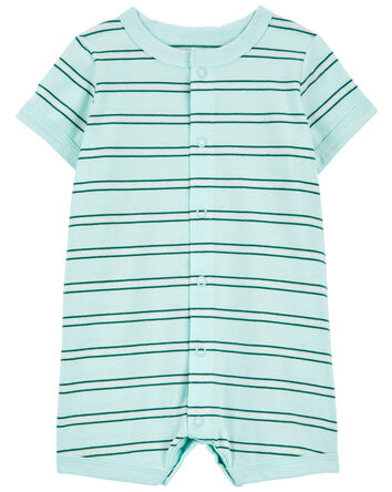 Baby Striped Snap-Up Romper, 