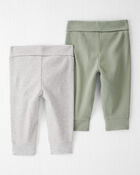Baby Girl 2-Pack Organic Cotton Grow-With-Me Joggers, image 2 of 7 slides