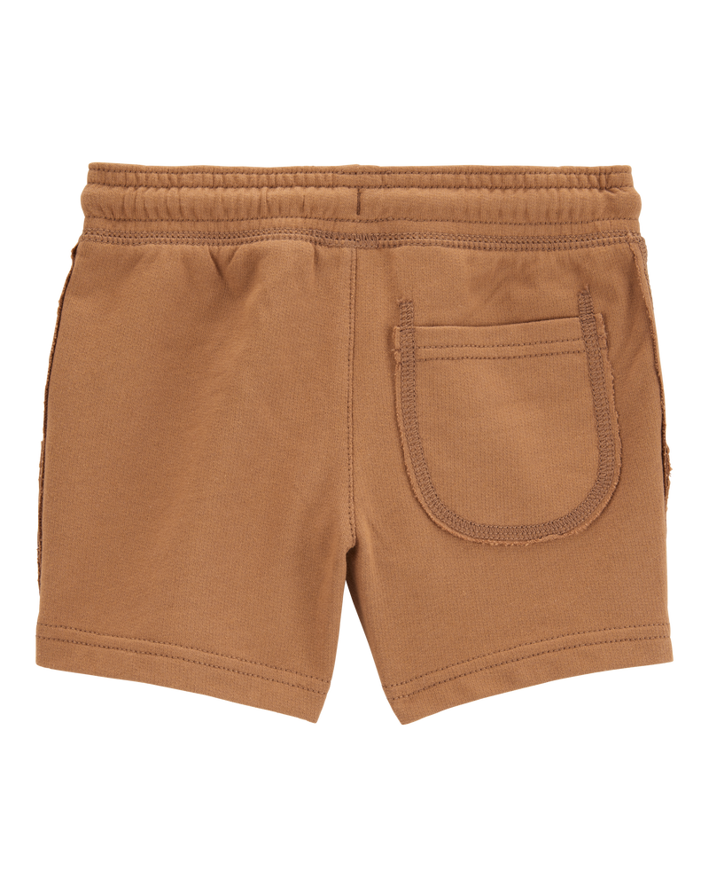 Toddler Pull-On French Terry Rec Shorts - Brown, image 4 of 7 slides