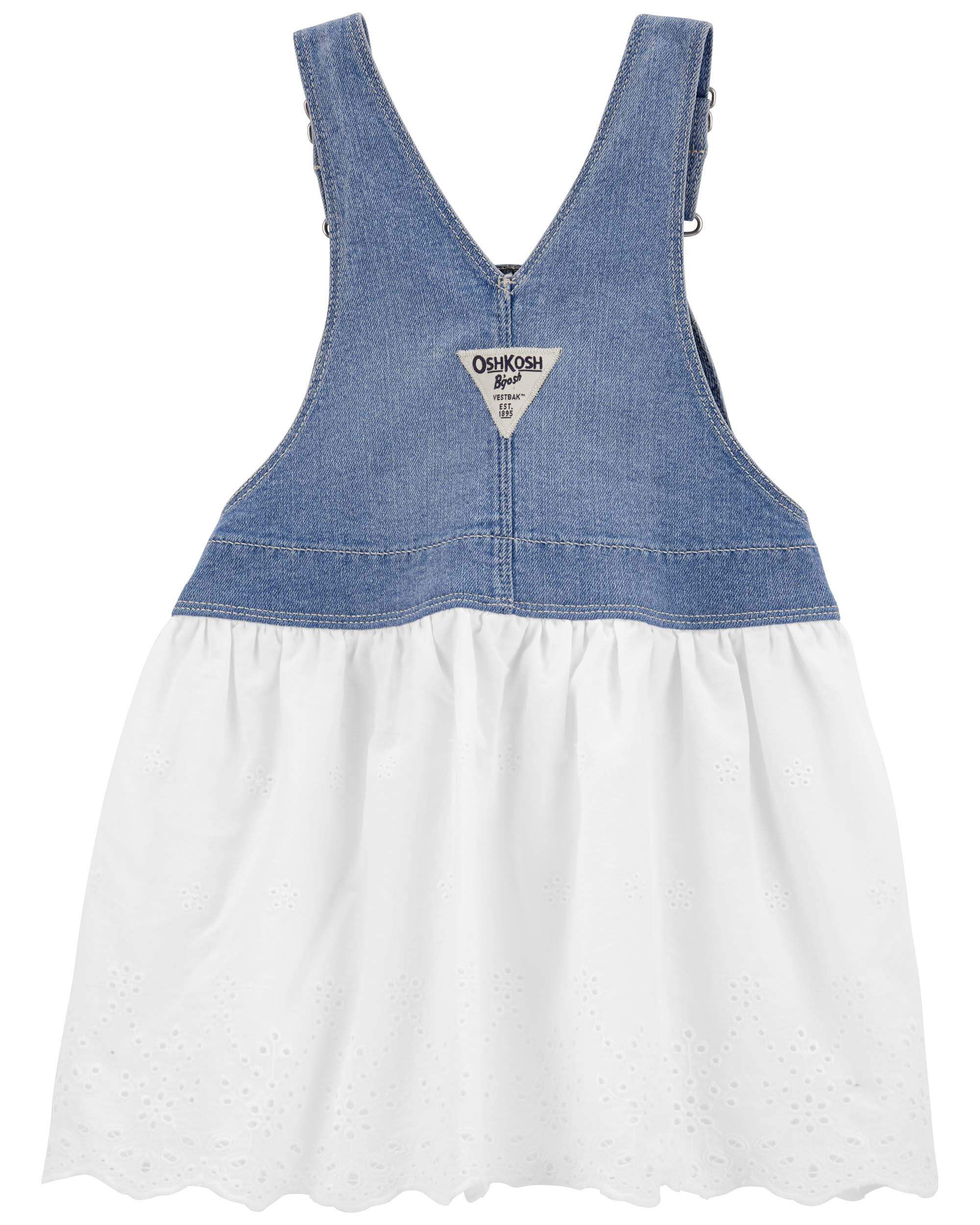 Baby girl denim dungaree dress sale