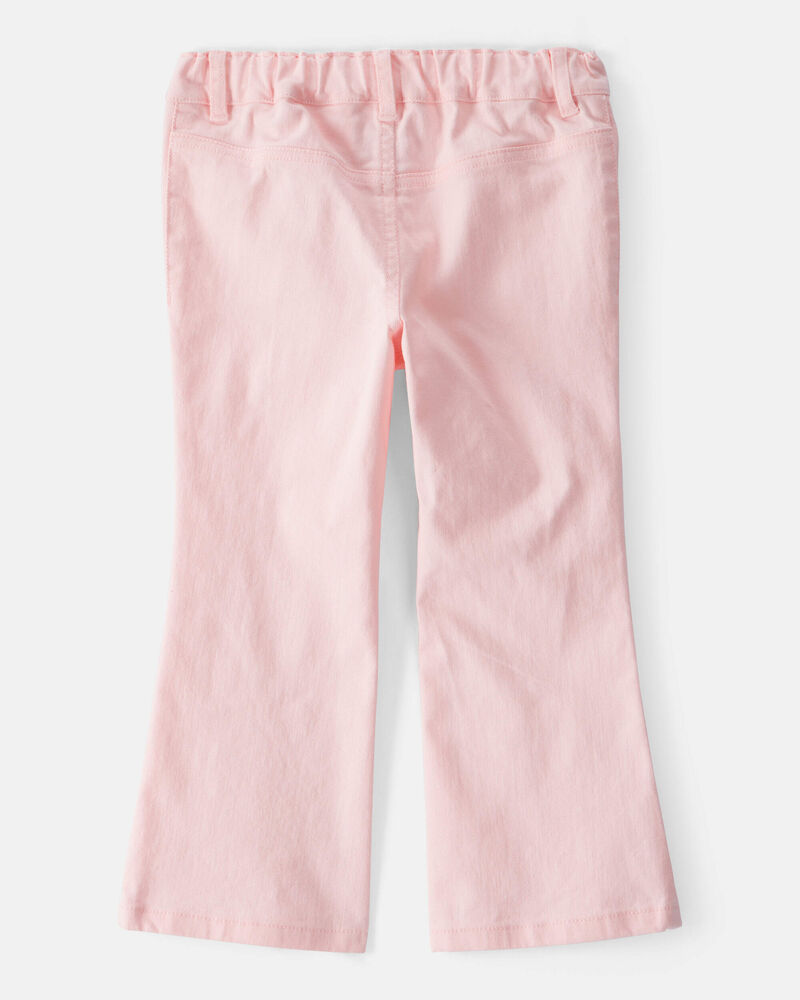 Toddler Girl Cotton Flare Pants - Pink, image 2 of 5 slides