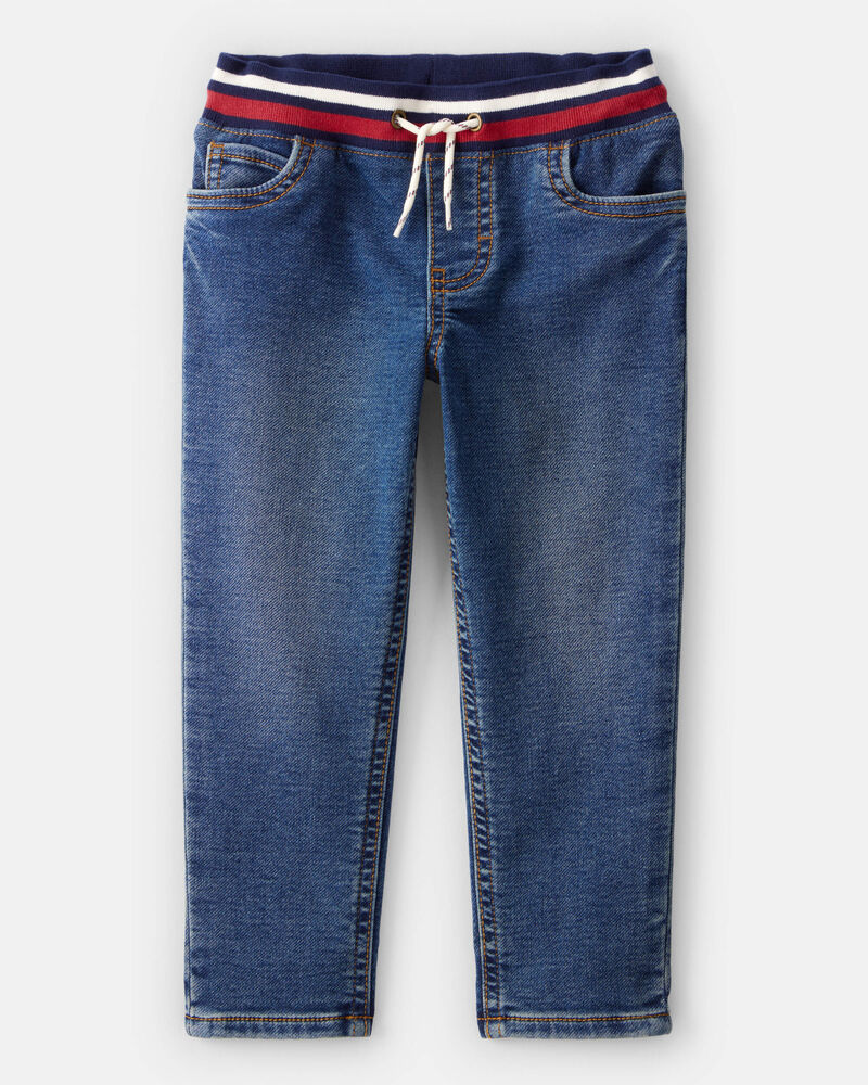 Toddler Boy Varsity Waistband Denim Jeans, image 1 of 4 slides