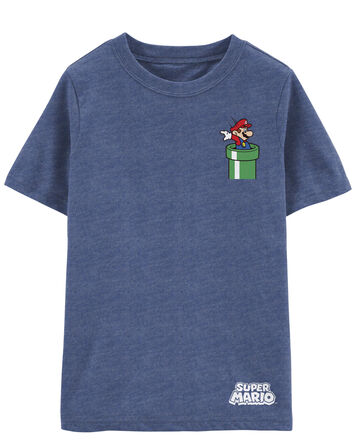 Kid Super Mario Pocket Tee - Navy, 