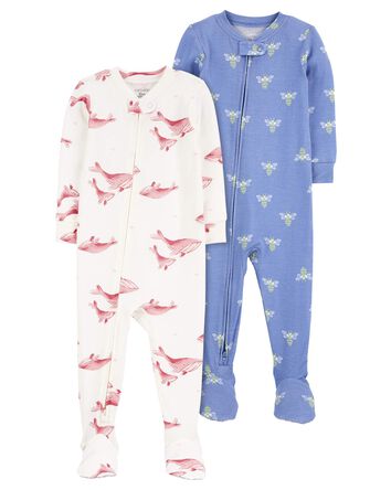 Baby 2-Pack PurelySoft 1-Piece Footie Pajamas, 