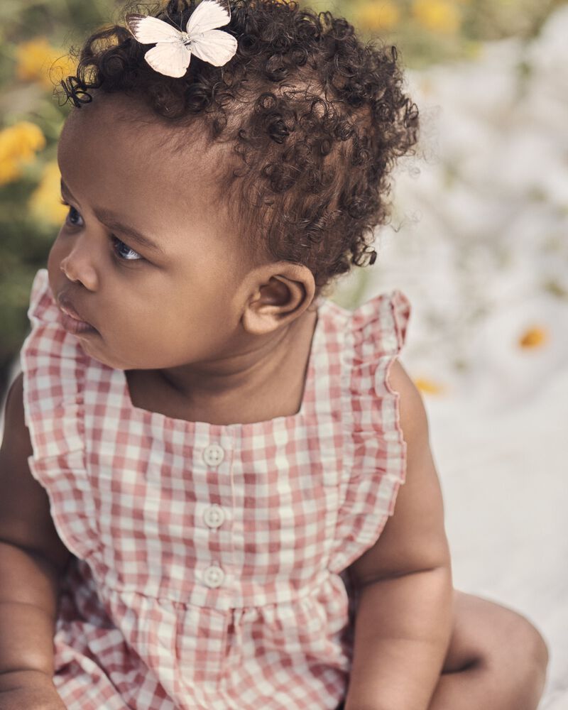 Baby Gingham Top Made With Organic Cotton, image 1 of 5 slides