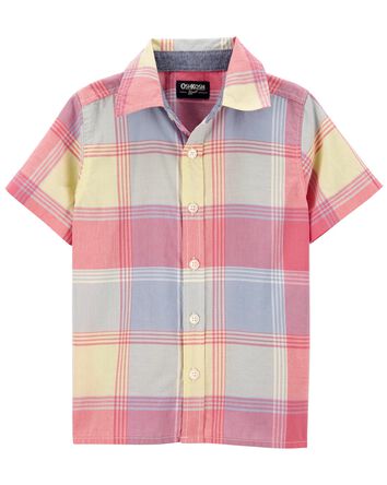 Toddler Plaid Button-Front Shirt, 